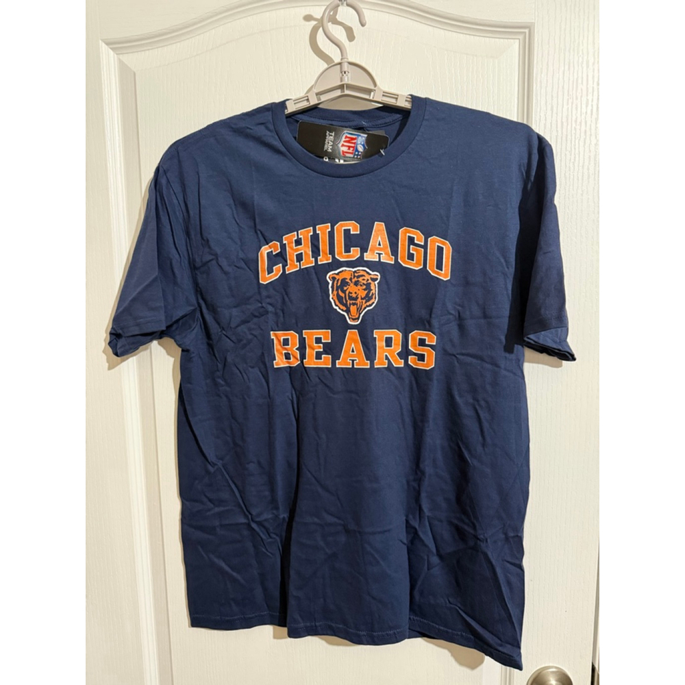 Men's Fanatics Chicago Bears Navy Blue Orange Short Sleeve Tee L